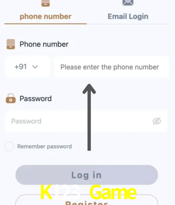 K123 Game login